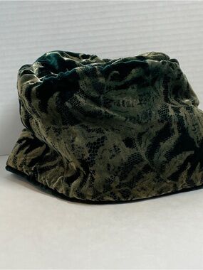 Vintage Artisan Made Michele Ratte Fabric Design Velvety Reversible Hat